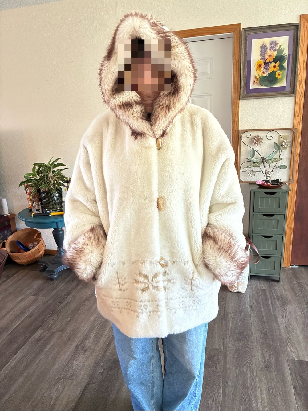 Coldwater Creek Faux Fur Coat